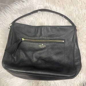 Kate Spade Black Pebbled Leather Shoulder Bag